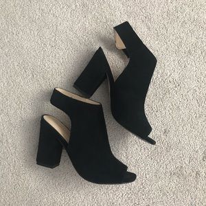 FRANCO FORTINI Black Suede Heels